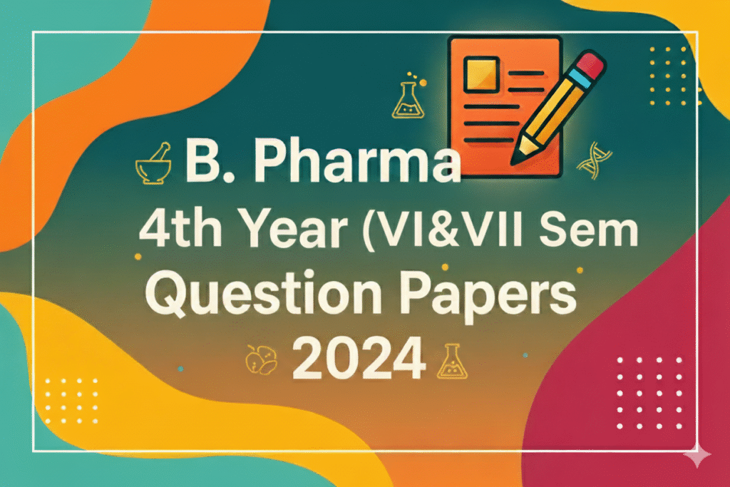 B. Pharma 4th Year